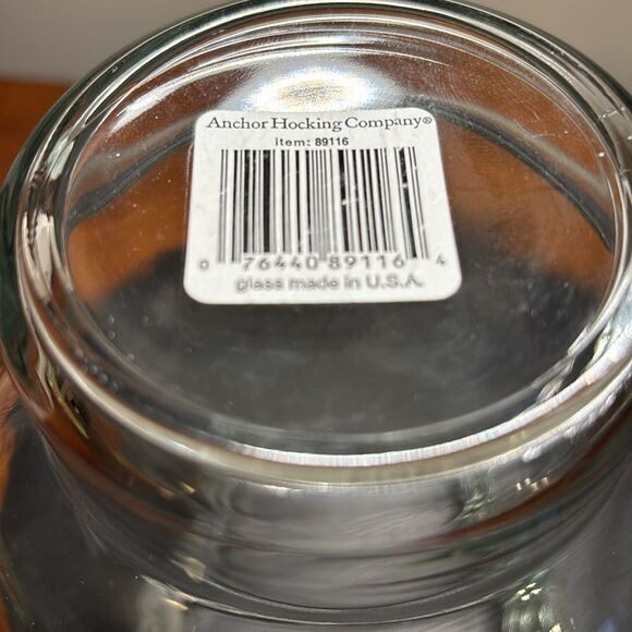 Vintage 80s/90s Anchor Hocking Thick Glass Footed Hurricane Accent Vase - Picture 8 of 10